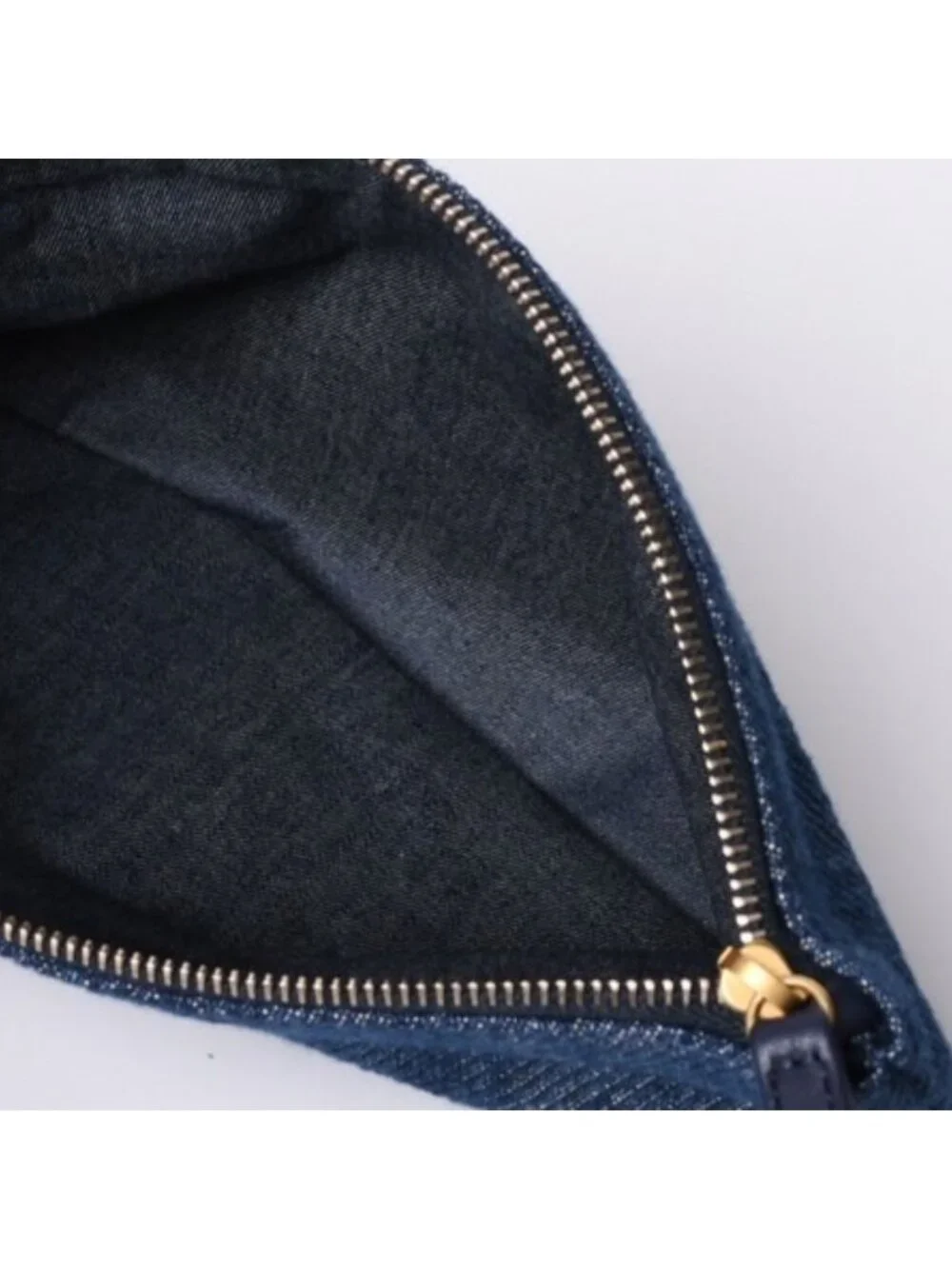 Chanel Chain Tote Bag Base CC Logo Denim Indigo Blue